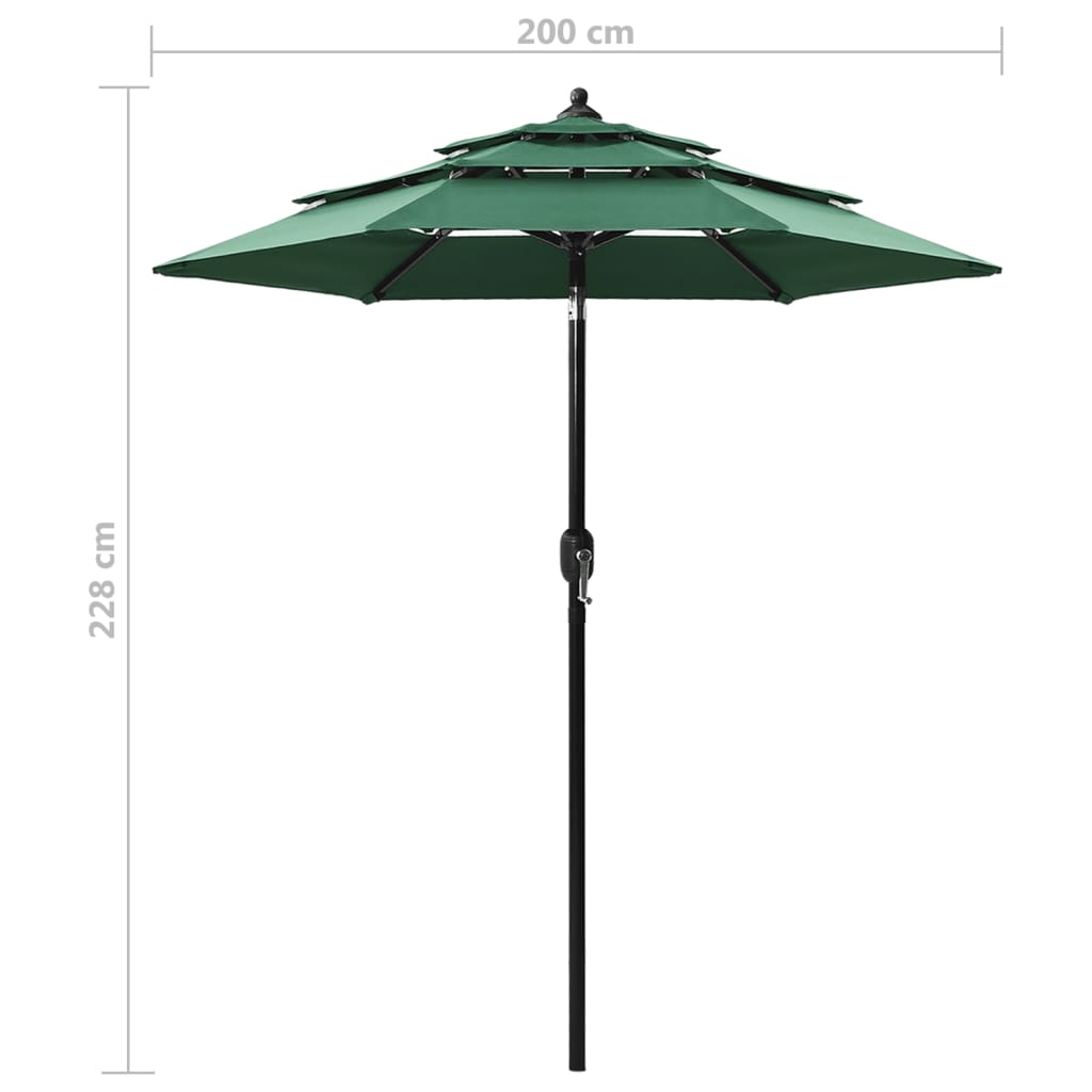 8720286165355_g_en_hd_7 vidaXL 3-Tier Garden Parasol with Aluminium Pole Green 2 m - Image 8