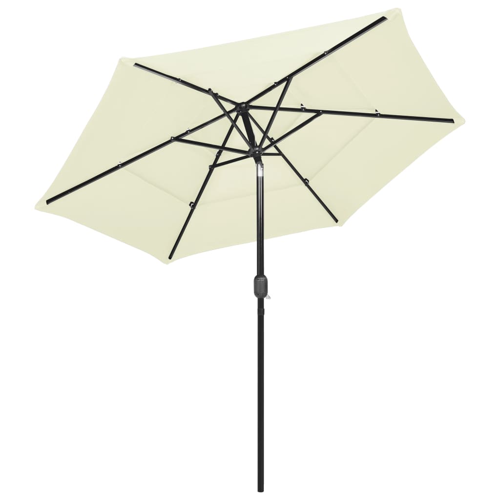8720286165423_g_en_hd_2 vidaXL 3-Tier Garden Parasol with Aluminium Pole Sand 2.5 m - Image 3