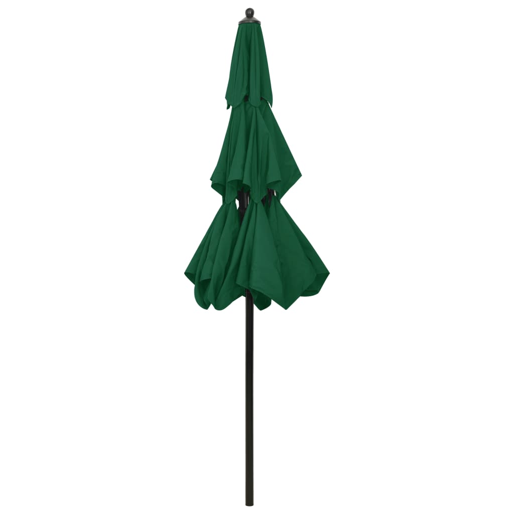 8720286165430_g_en_hd_3 vidaXL 3-Tier Garden Parasol with Aluminium Pole Green 2.5 m - Image 4