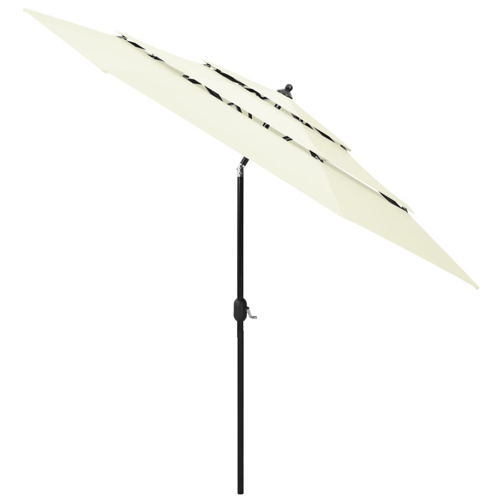 8720286165508_g_en_hd_1 vidaXL 3-Tier Garden Parasol with Aluminium Pole Sand 3 m - Image 2