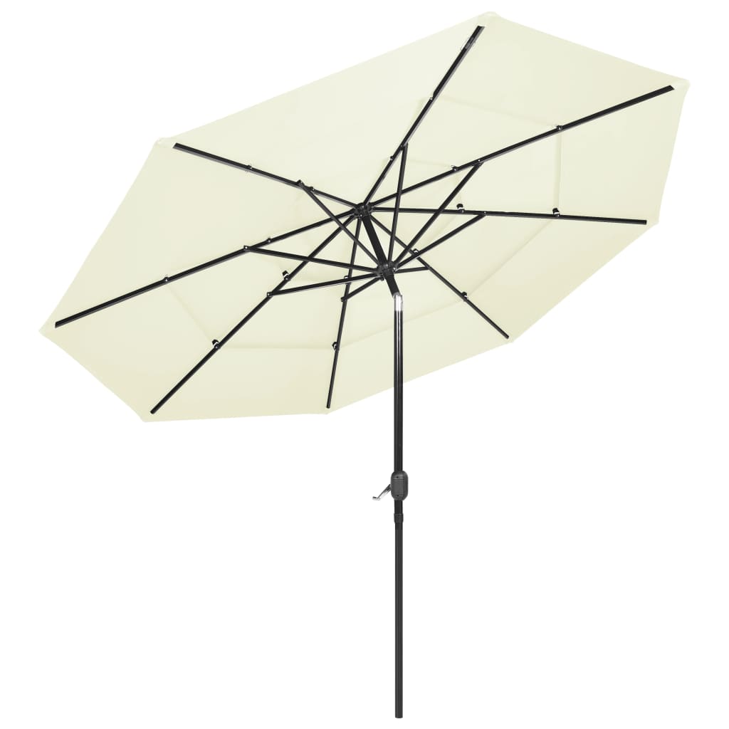 8720286165508_g_en_hd_2 vidaXL 3-Tier Garden Parasol with Aluminium Pole Sand 3 m - Image 3
