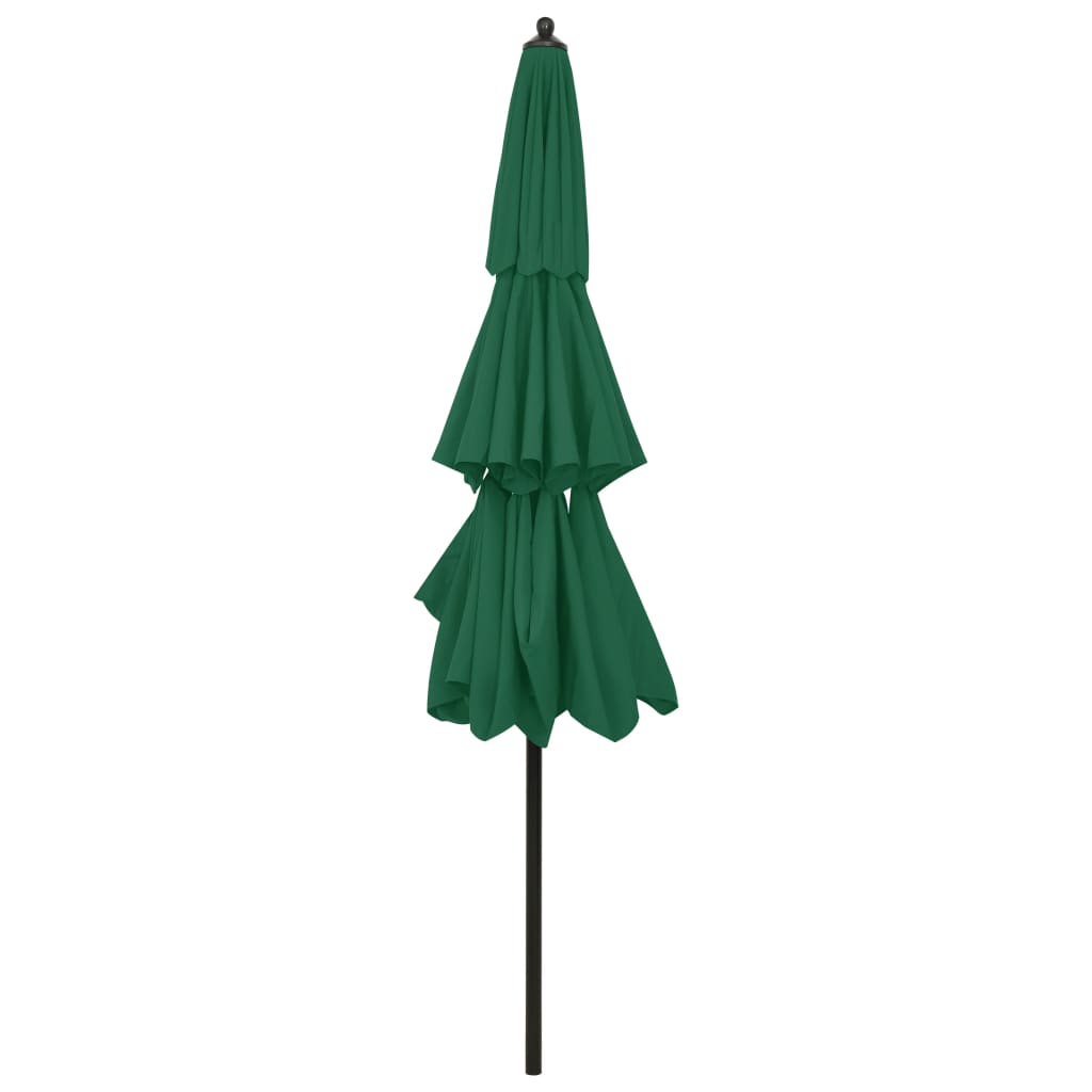 8720286165515_g_en_hd_3 vidaXL 3-Tier Garden Parasol with Aluminium Pole Green 3 m - Image 4