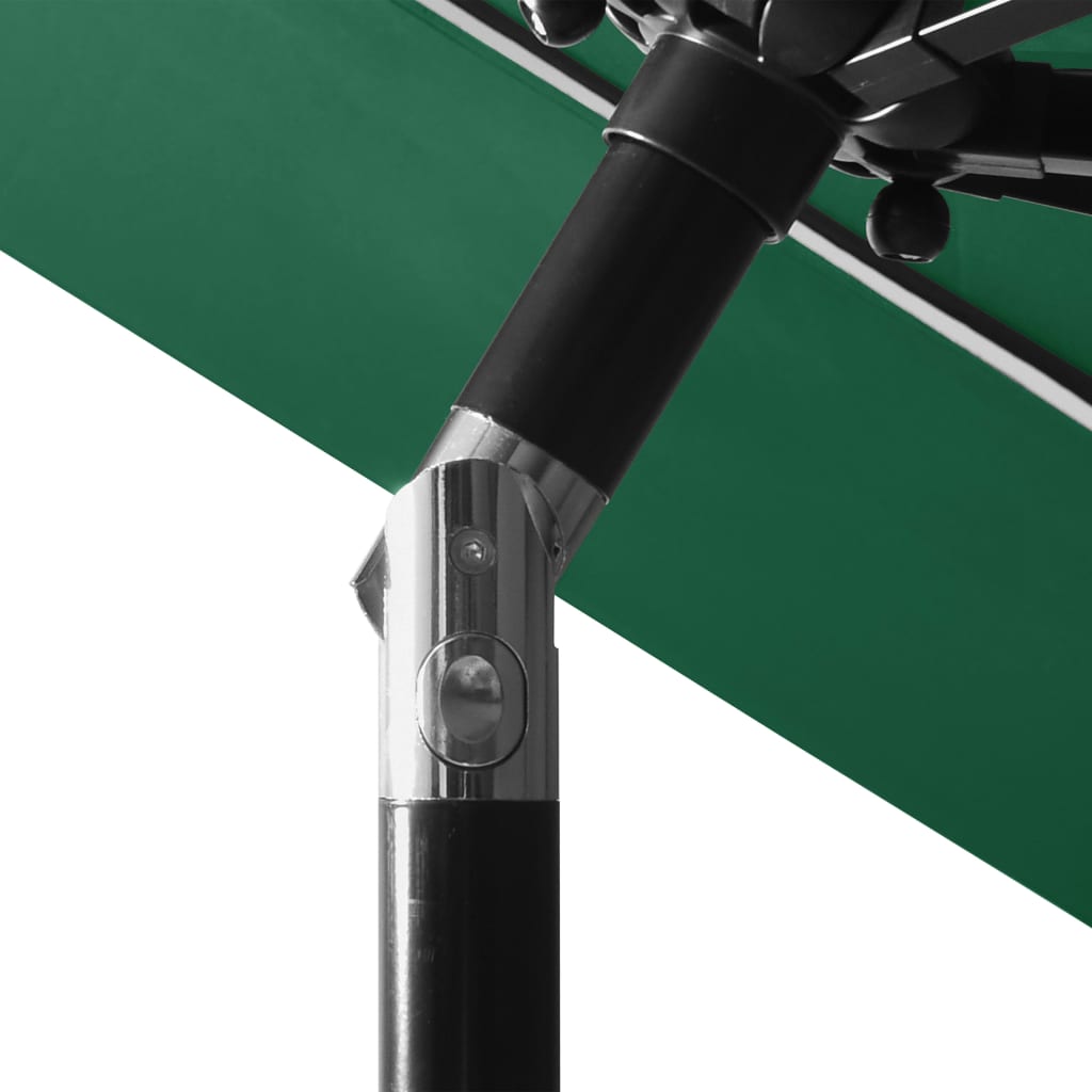 8720286165515_g_en_hd_5 vidaXL 3-Tier Garden Parasol with Aluminium Pole Green 3 m - Image 6