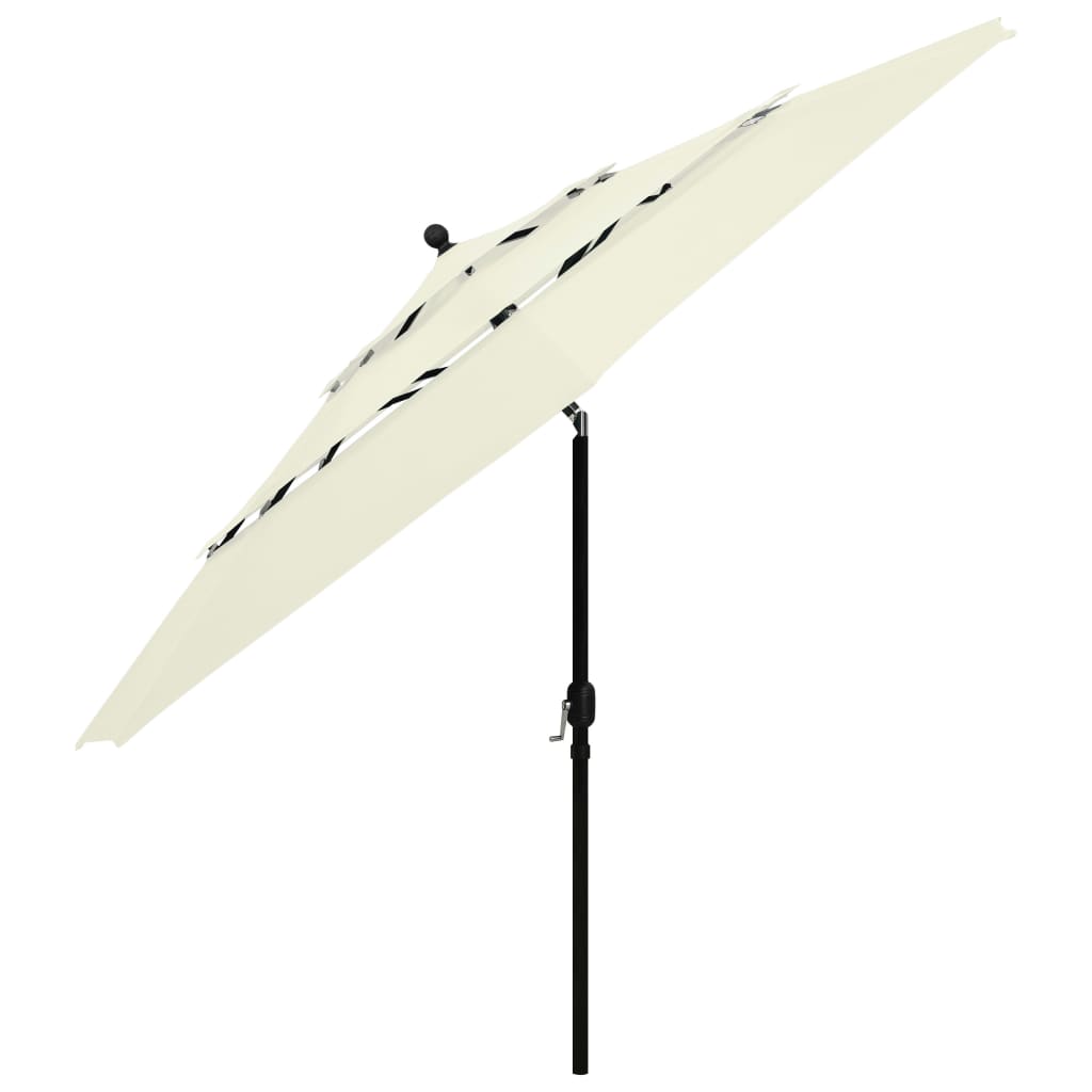 8720286165584_g_en_hd_2 vidaXL 3-Tier Garden Parasol with Aluminium Pole Sand 3.5 m - Image 3
