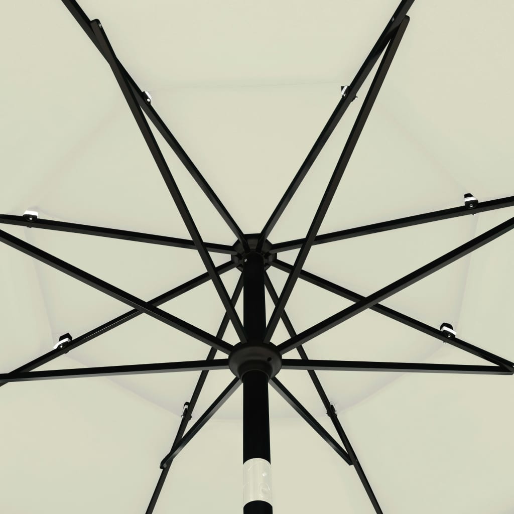 8720286165584_g_en_hd_5 vidaXL 3-Tier Garden Parasol with Aluminium Pole Sand 3.5 m - Image 6