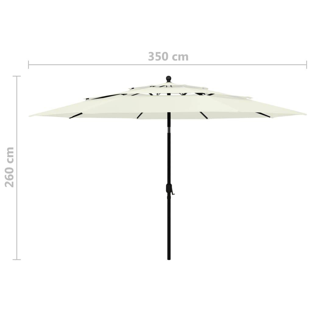 8720286165584_g_en_hd_7 vidaXL 3-Tier Garden Parasol with Aluminium Pole Sand 3.5 m - Image 8