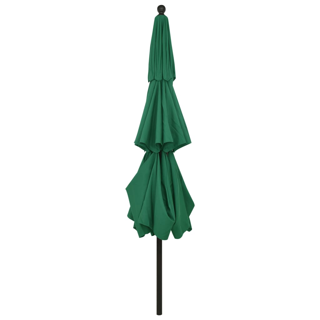 8720286165591_g_en_hd_3 vidaXL 3-Tier Garden Parasol with Aluminium Pole Green 3.5 m - Image 4