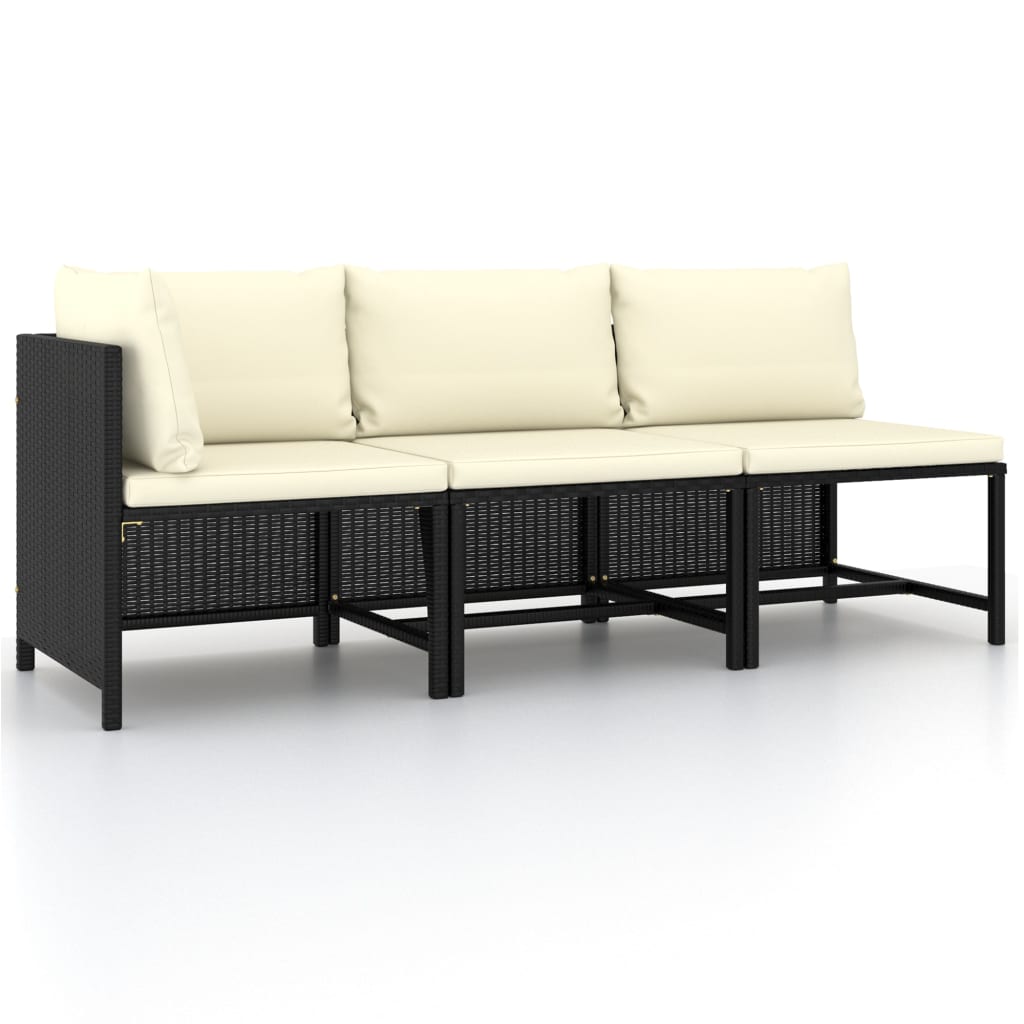 8720286166888_a_en_hd_1 vidaXL 3 Piece Garden Sofa Set with Cushions Black Poly Rattan - Image 1
