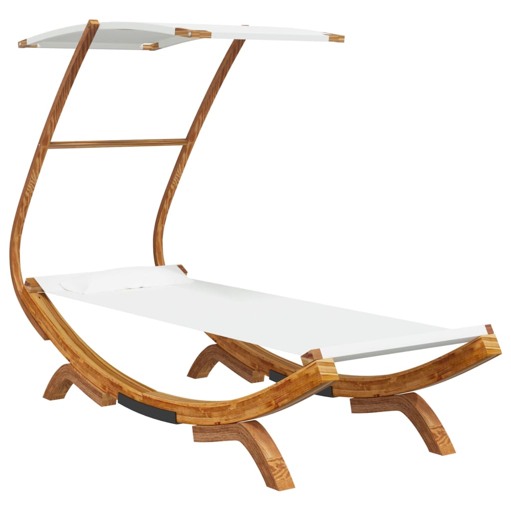 8720286167342_a_en_hd_1 vidaXL Outdoor Lounge Bed with Canopy 100x190x134 cm Solid Bent Wood Cream - Image 2