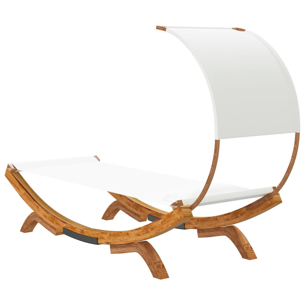 8720286167366_g_en_hd_3 vidaXL Outdoor Lounge Bed with Canopy 100x200x126 cm Solid Bent Wood Cream - Image 5