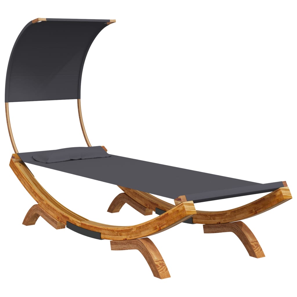 8720286167373_a_en_hd_1 vidaXL Outdoor Lounge Bed with Canopy 100x200x126 cm Solid Bent Wood Anthracite - Image 2