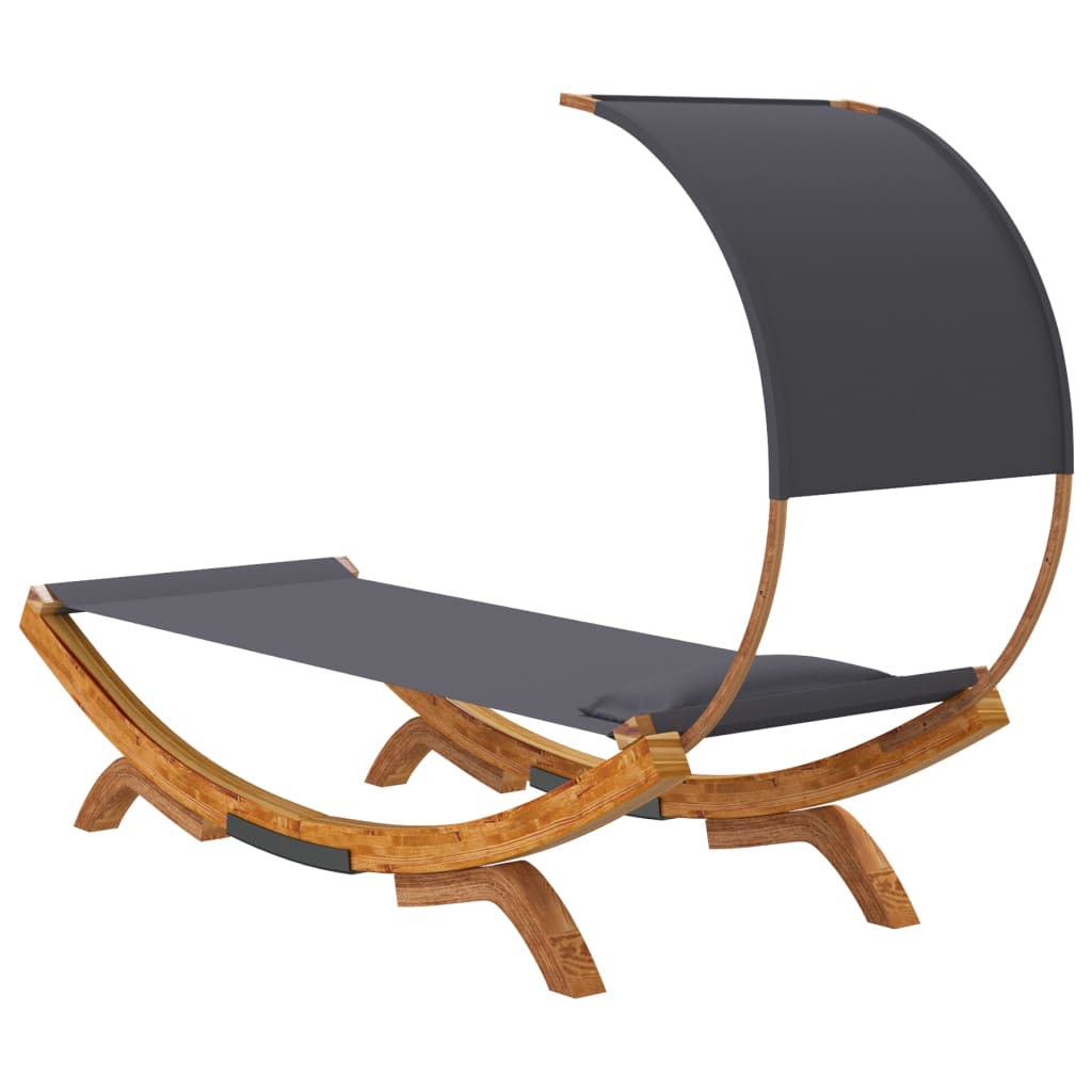 8720286167373_g_en_hd_3 vidaXL Outdoor Lounge Bed with Canopy 100x200x126 cm Solid Bent Wood Anthracite - Image 5