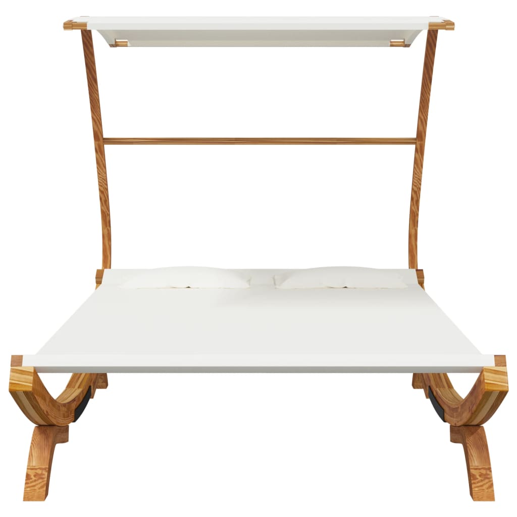 8720286167427_g_en_hd_1 vidaXL Outdoor Lounge Bed with Canopy 165x203x138 cm Solid Bent Wood Cream - Image 3