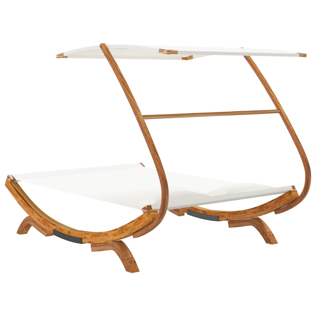 8720286167427_g_en_hd_3 vidaXL Outdoor Lounge Bed with Canopy 165x203x138 cm Solid Bent Wood Cream - Image 5