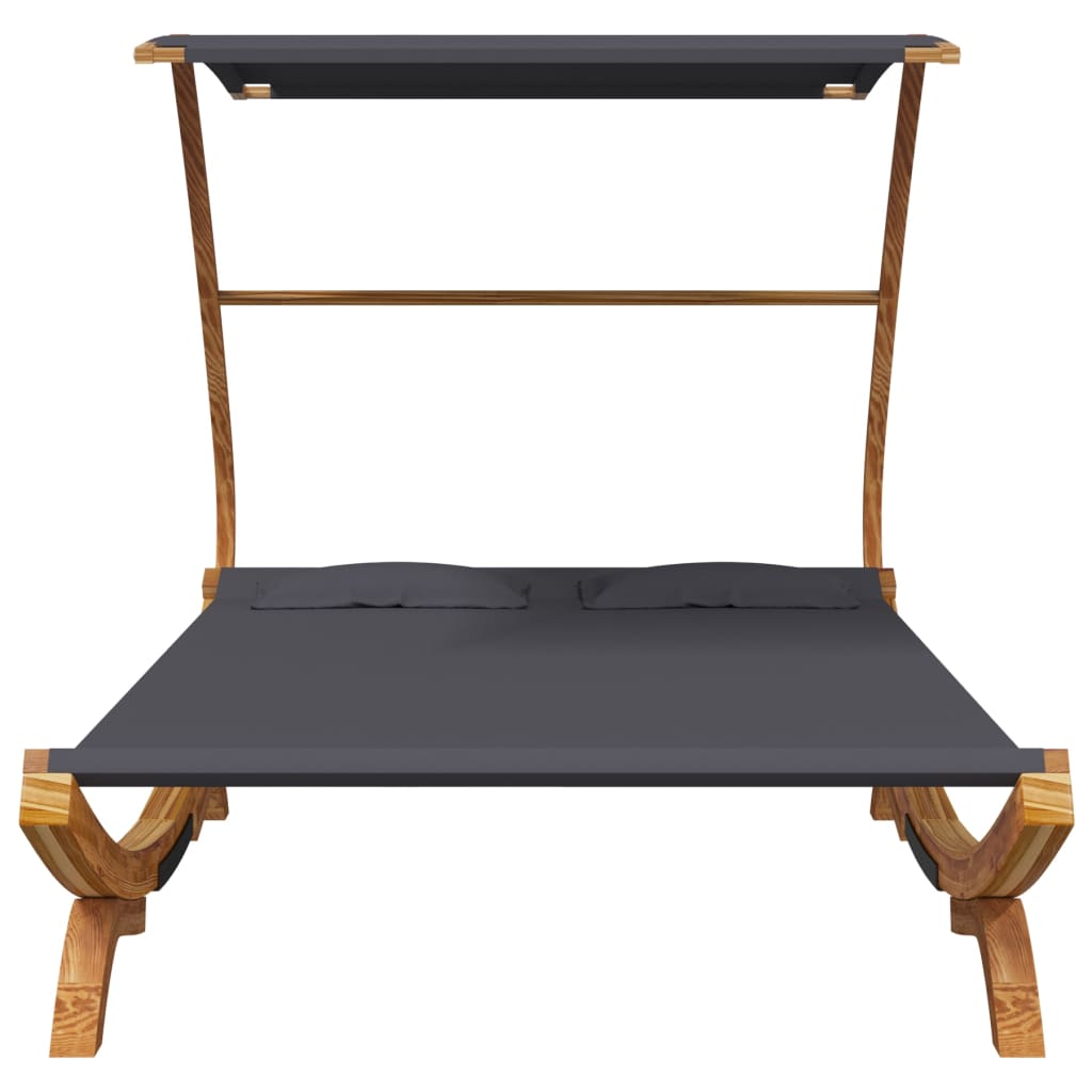8720286167434_g_en_hd_1 vidaXL Outdoor Lounge Bed with Canopy 165x203x138 cm Solid Bent Wood Anthracite - Image 3