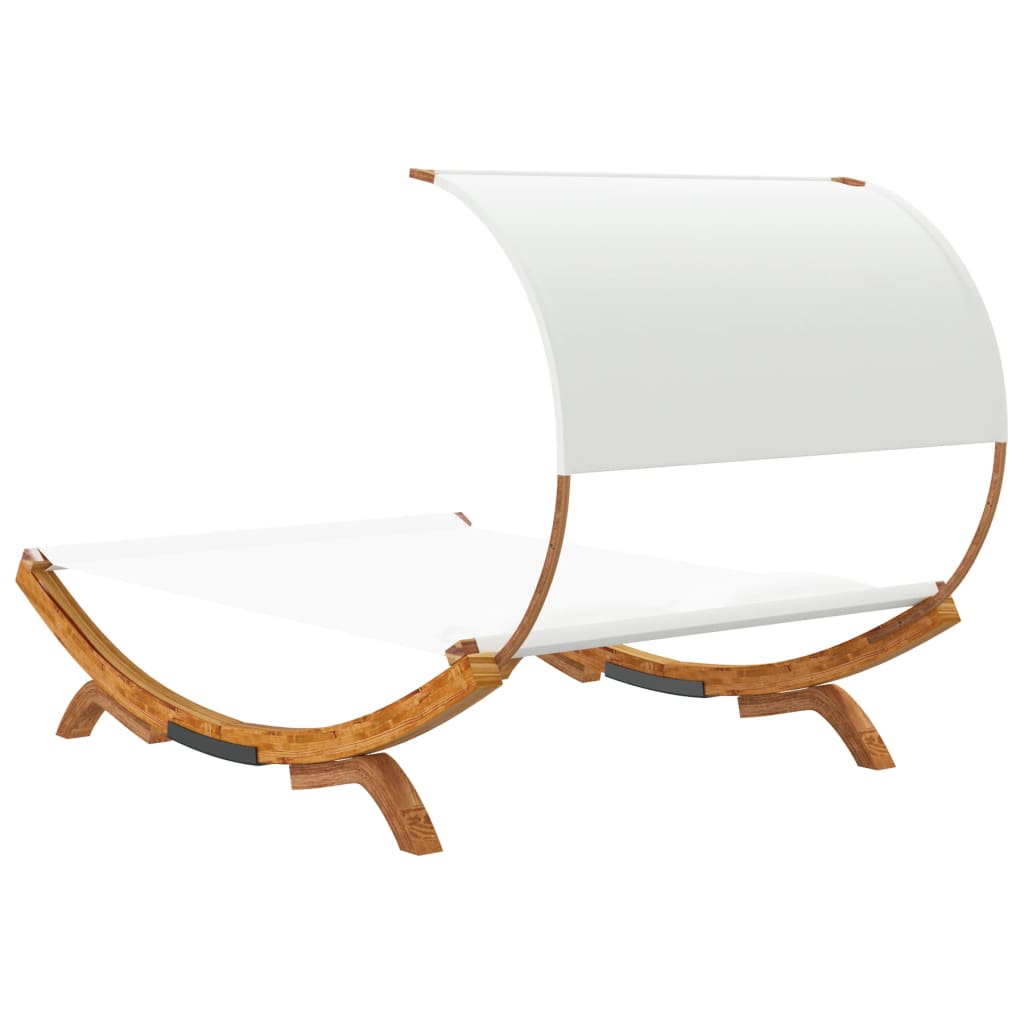 8720286167441_g_en_hd_3 vidaXL Outdoor Lounge Bed with Canopy 165x203x126 cm Solid Bent Wood Cream - Image 5