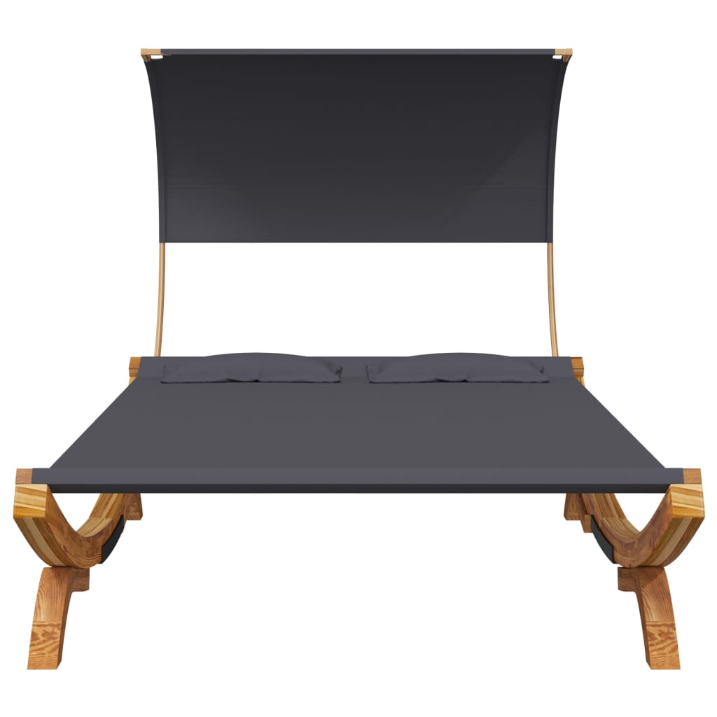 8720286167458_g_en_hd_2 vidaXL Outdoor Lounge Bed with Canopy 165x203x126cm Solid Bent Wood Anthracite - Image 4