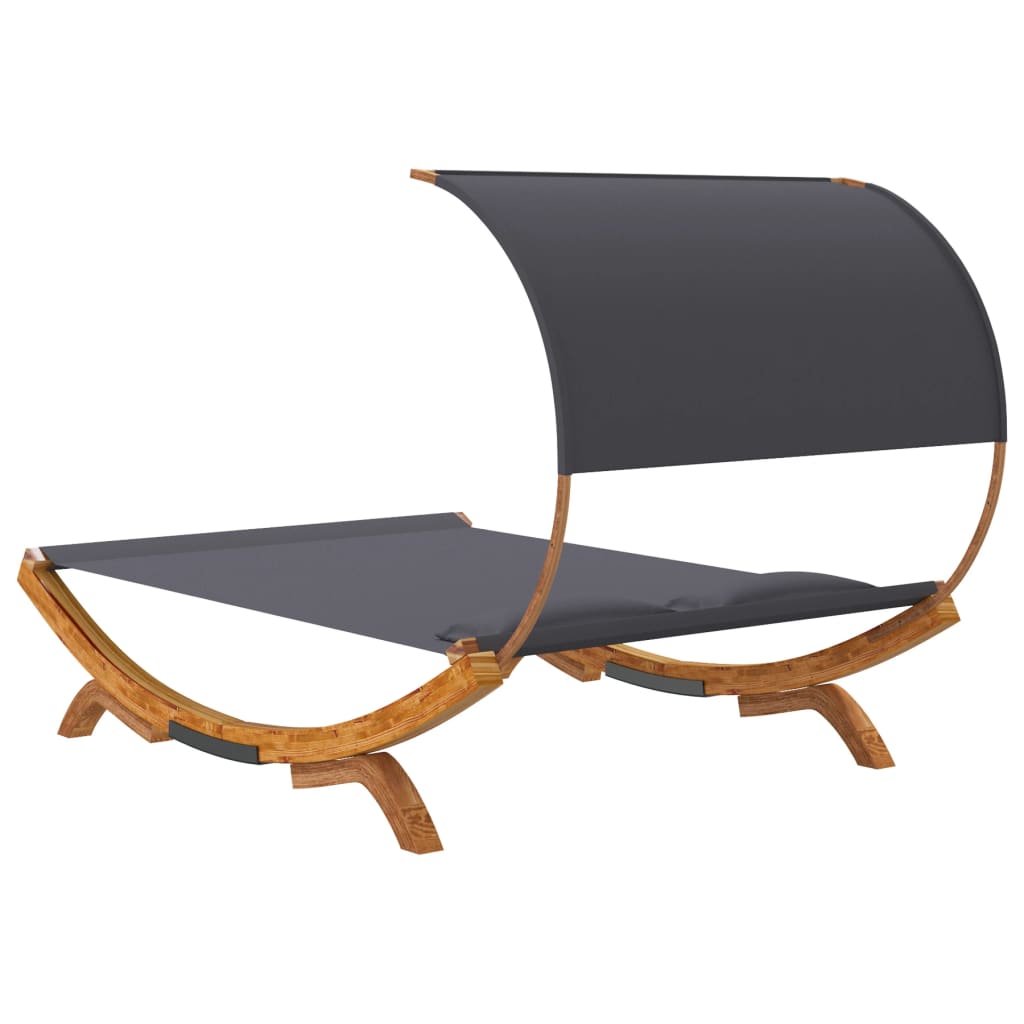 8720286167458_g_en_hd_3 vidaXL Outdoor Lounge Bed with Canopy 165x203x126cm Solid Bent Wood Anthracite - Image 5