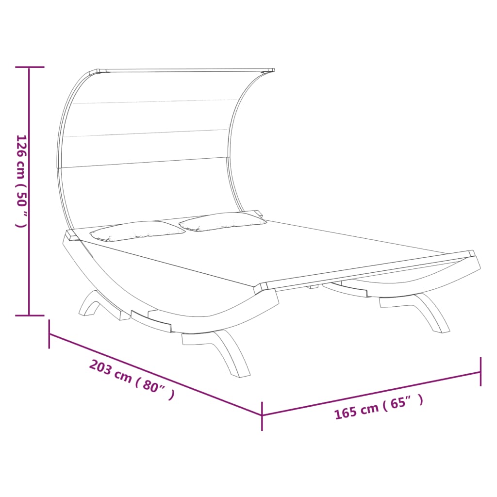 8720286167458_g_en_hd_4 vidaXL Outdoor Lounge Bed with Canopy 165x203x126cm Solid Bent Wood Anthracite - Image 6