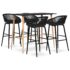 vidaXL 5 Piece Bar Set Black