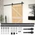 vidaXL Sliding Door with Hardware Set 80x210 cm Solid Pine Wood - Image 2