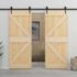 vidaXL Sliding Door with Hardware Set 80x210 cm Solid Pine Wood - Image 3