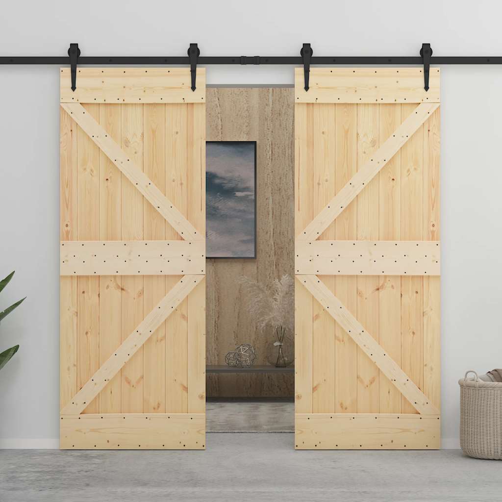 8720286173299_g_en_hd_1 vidaXL Sliding Door with Hardware Set 80x210 cm Solid Pine Wood - Image 3