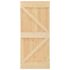 vidaXL Sliding Door with Hardware Set 80x210 cm Solid Pine Wood - Image 4