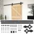 vidaXL Sliding Door with Hardware Set 80x210 cm Solid Pine Wood