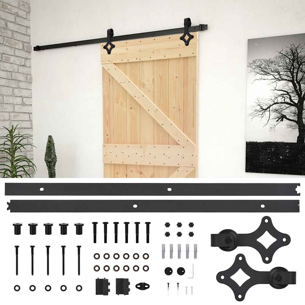 8720286173305_m_en_hd_1 vidaXL Sliding Door with Hardware Set 80x210 cm Solid Pine Wood - Image 1