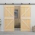 vidaXL Sliding Door with Hardware Set 90x210 cm Solid Pine Wood - Image 11