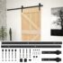 vidaXL Sliding Door with Hardware Set 90x210 cm Solid Pine Wood - Image 2