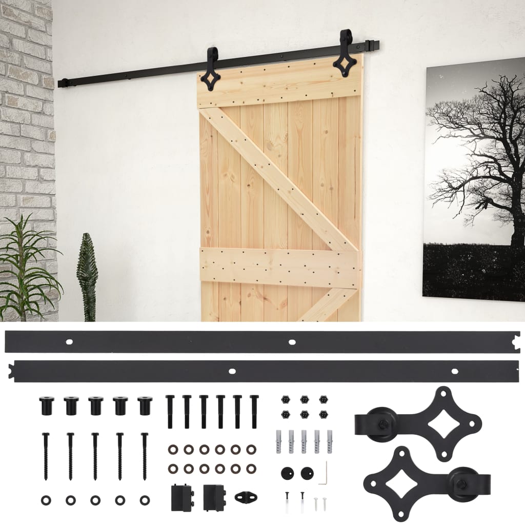 8720286173459_a_en_hd_1 vidaXL Sliding Door with Hardware Set 100x210 cm Solid Pine Wood - Image 2