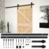 vidaXL Sliding Door with Hardware Set 100x210 cm Solid Pine Wood - Image 2