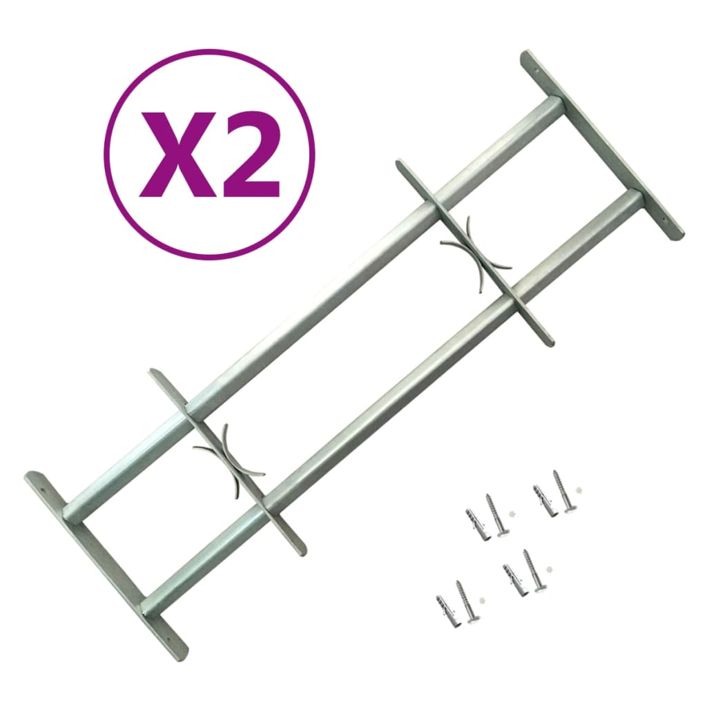 8720286173527_a_en_hd_1 vidaXL Adjustable Security Grilles for Windows 2 pcs 1000-1500 mm - Image 1