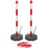 vidaXL Set of 4 Chain Posts and 2 Plastic Chians of 10 m Each - Image 2