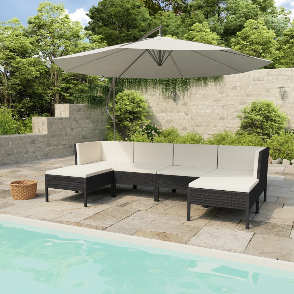 8720286178393_m_en_hd_1 vidaXL 6 Piece Garden Lounge Set with Cushions Poly Rattan Black - Image 1