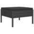 vidaXL 6 Piece Garden Lounge Set with Cushions Poly Rattan Black - Image 4