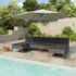 vidaXL 6 Piece Garden Lounge Set with Cushions Poly Rattan Grey