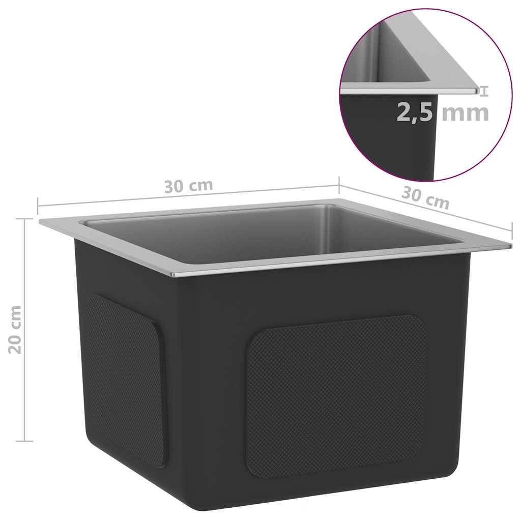 8720286179284_g_en_hd_4 vidaXL Handmade Kitchen Sink Stainless Steel (AU only) - Image 6