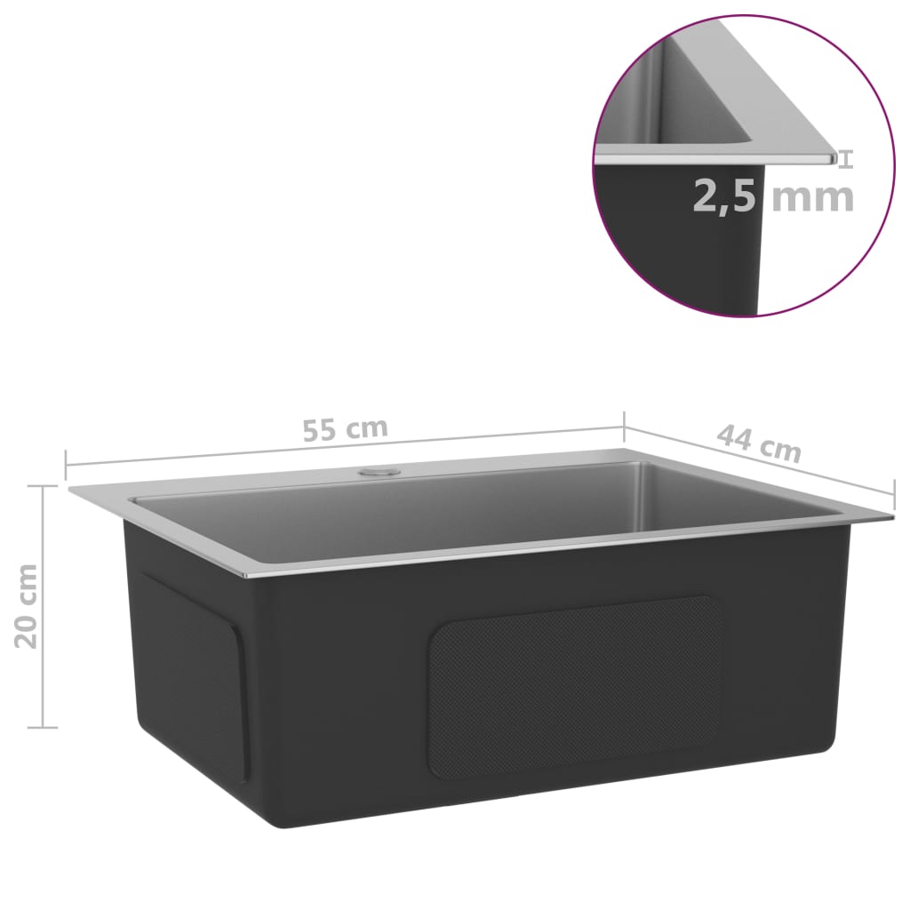 8720286179406_g_en_hd_6 vidaXL Handmade Kitchen Sink Stainless Steel - Image 8