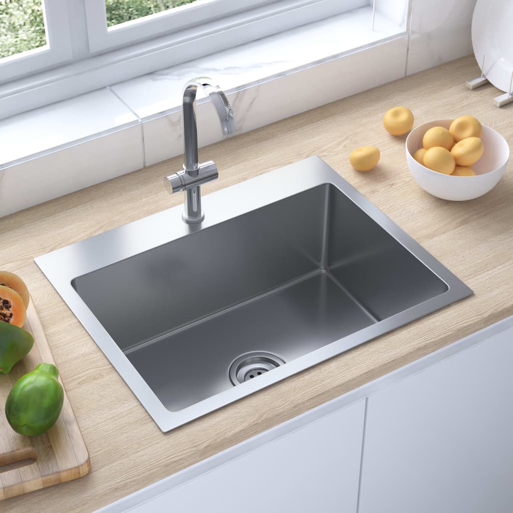 8720286179406_m_en_hd_1 vidaXL Handmade Kitchen Sink Stainless Steel - Image 1