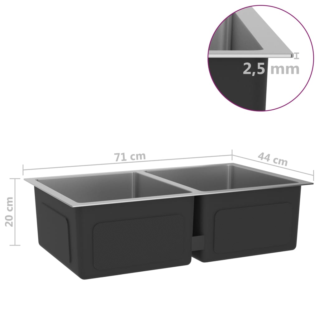 8720286179482_g_en_hd_5 vidaXL Handmade Kitchen Sink Stainless Steel - Image 7