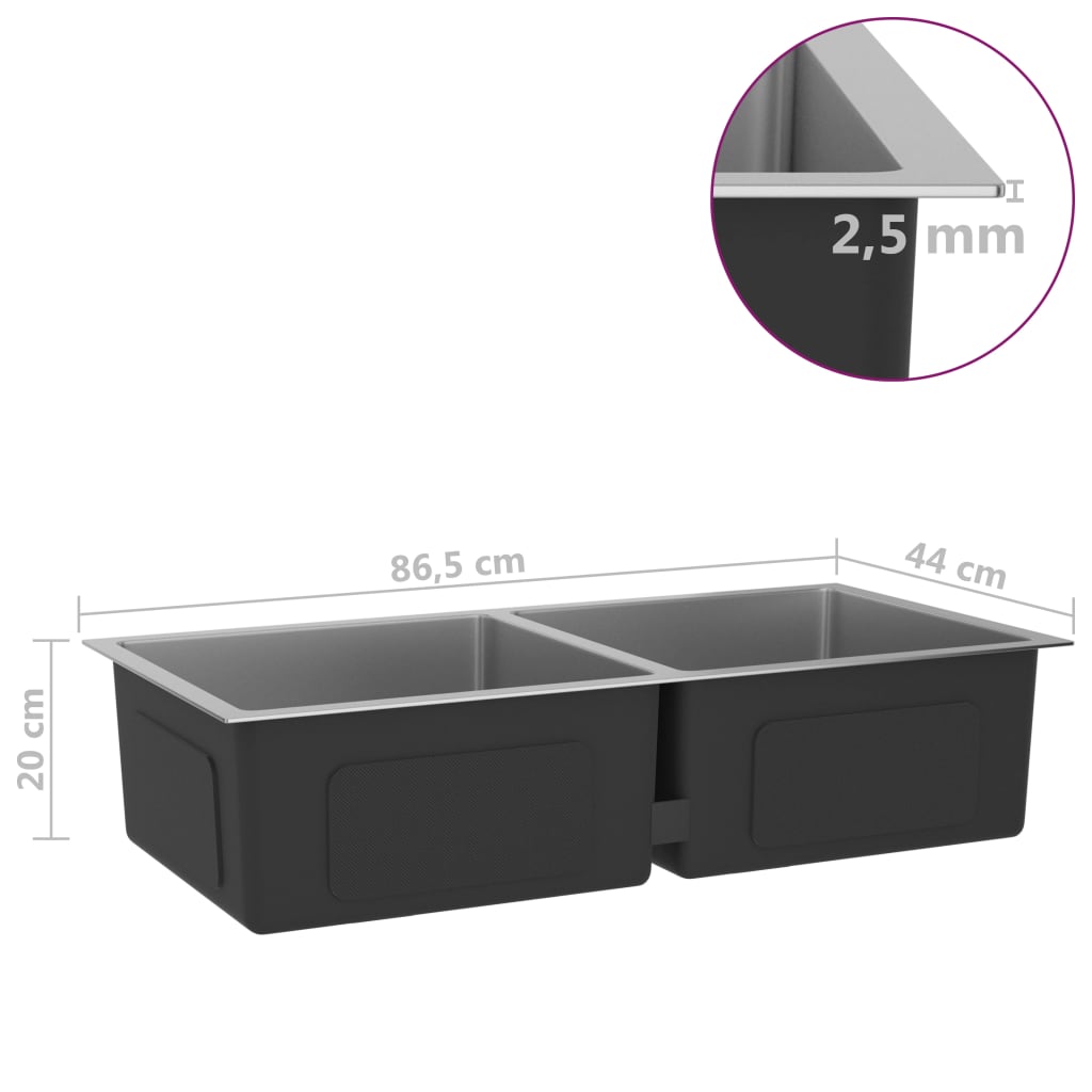 8720286179529_g_en_hd_5 vidaXL Handmade Kitchen Sink Stainless Steel - Image 7