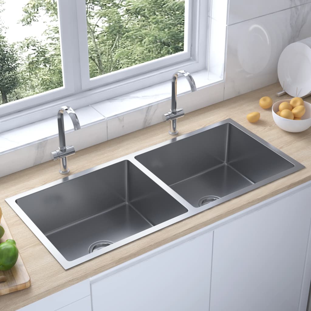 8720286179543_m_en_hd_1 vidaXL Handmade Kitchen Sink Stainless Steel - Image 1
