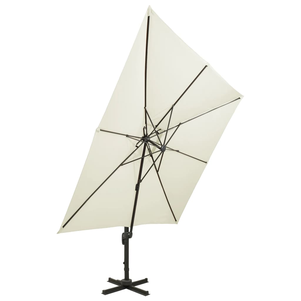 8720286181720_g_en_hd_1 vidaXL Cantilever Garden Parasol with Double Top 300x300 cm Sand - Image 2