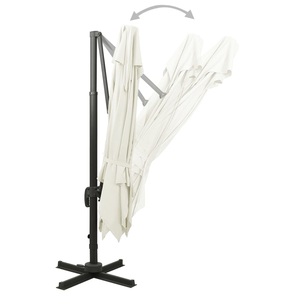 8720286181720_g_en_hd_3 vidaXL Cantilever Garden Parasol with Double Top 300x300 cm Sand - Image 4