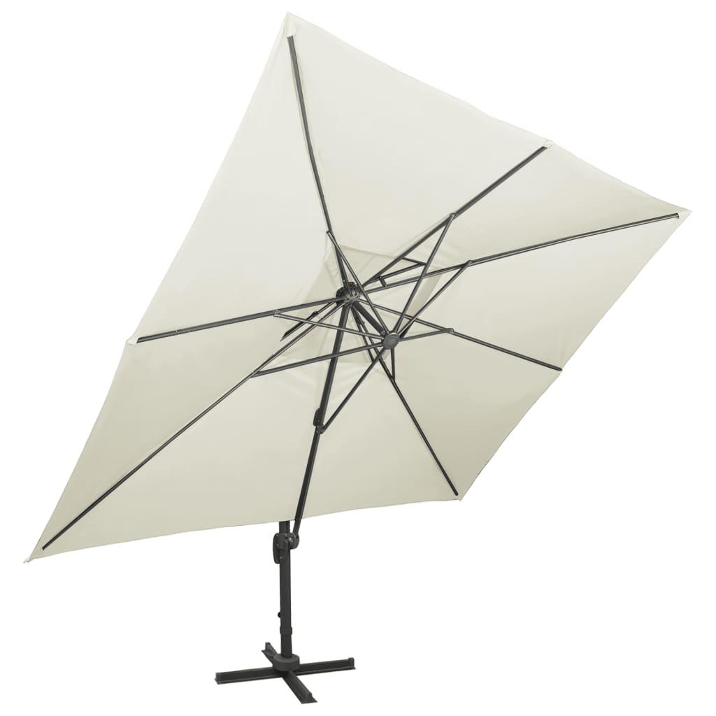 8720286181737_g_en_hd_1 vidaXL Cantilever Garden Parasol with Double Top Sand 400x300 cm - Image 2