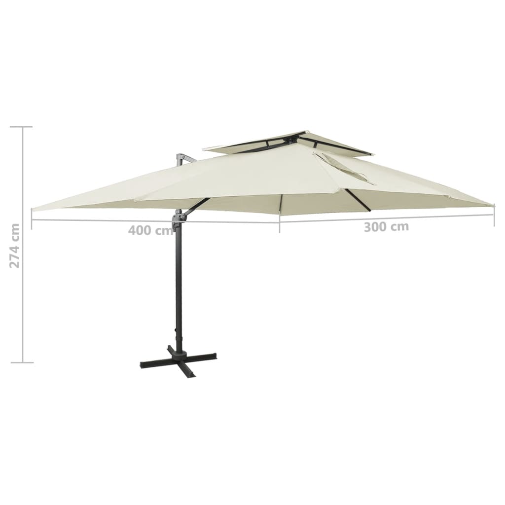 8720286181737_g_en_hd_8 vidaXL Cantilever Garden Parasol with Double Top Sand 400x300 cm - Image 9
