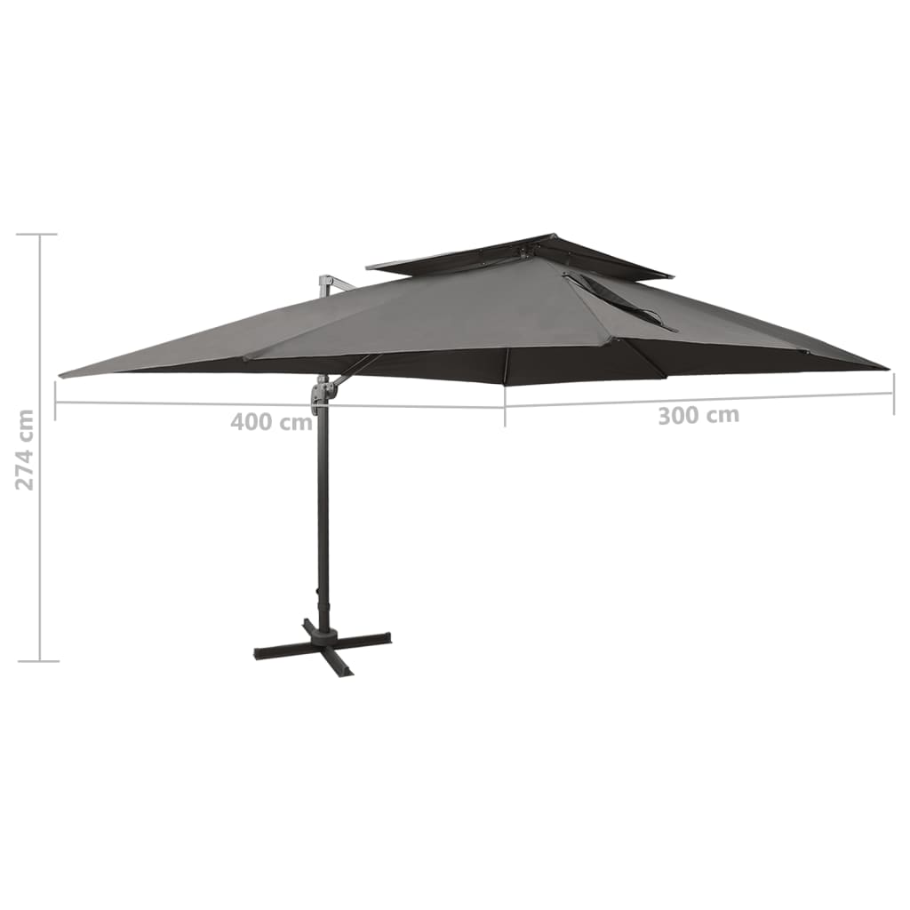 8720286181775_g_en_hd_8 vidaXL Cantilever Garden Parasol with Double Top Anthracite 400x300 cm - Image 9